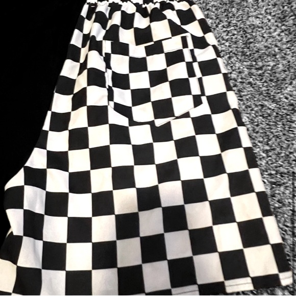 Black & White SHEIN “BLACK SWITCHES” Shorts - Picture 3 of 4